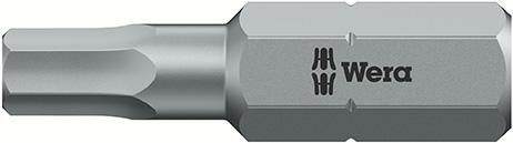Bit 1/4" DIN3126 C6,3 Hex 3 x25mm zähh. Wera