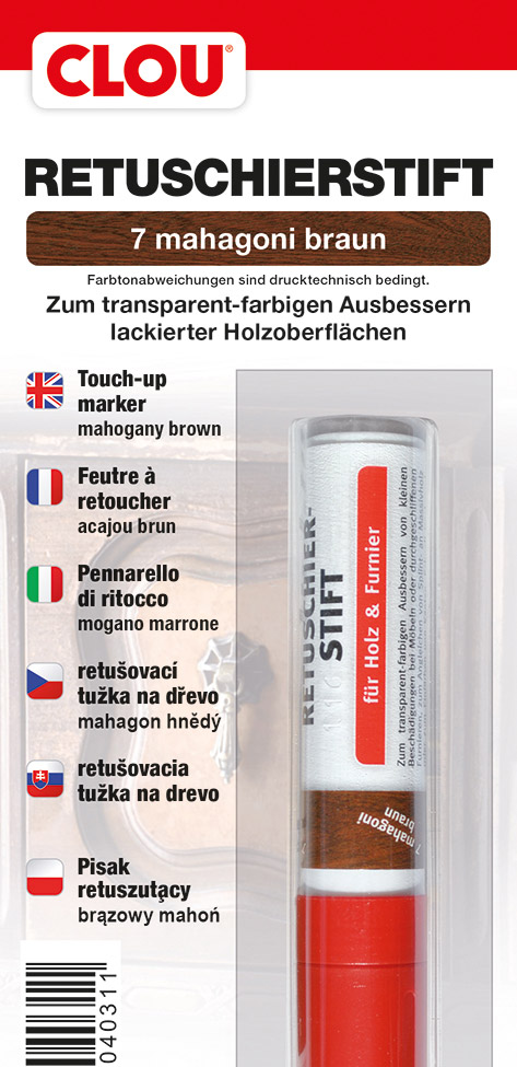 Retuschierstift Nr. 7 mahagoni braun