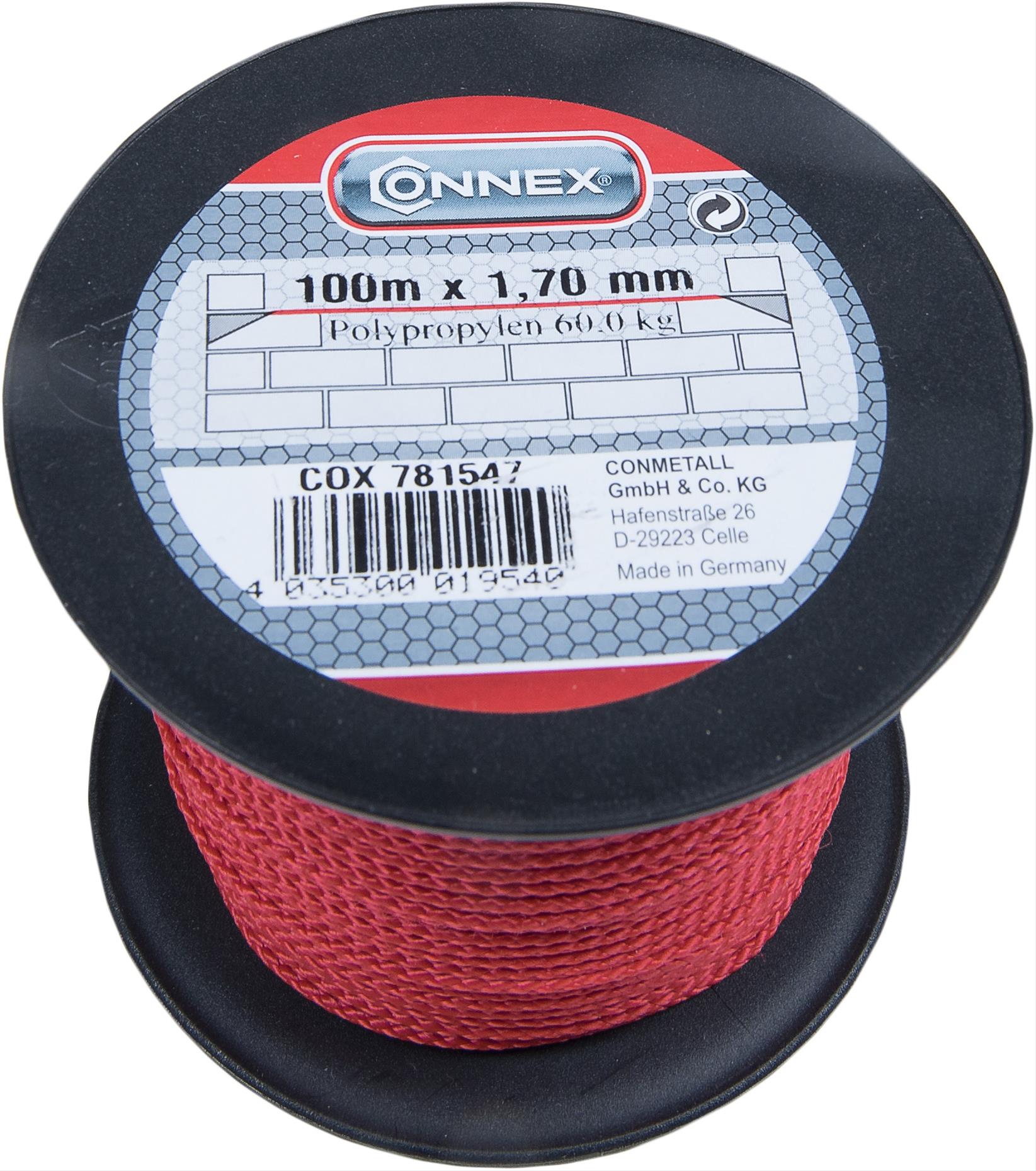Maurerschnur 1,7mm - 100m rot