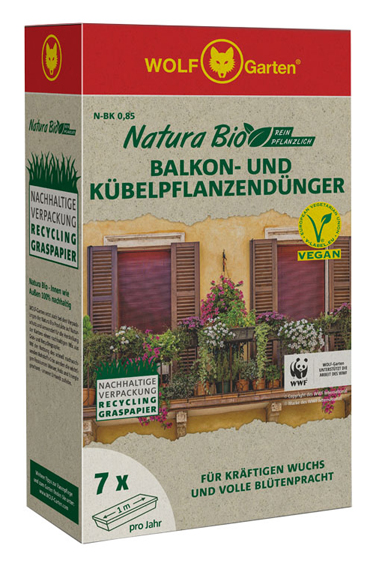 Wolf Garten Natura Bio Balkon und Kübelpflanzen Dünger N-BK 0,85