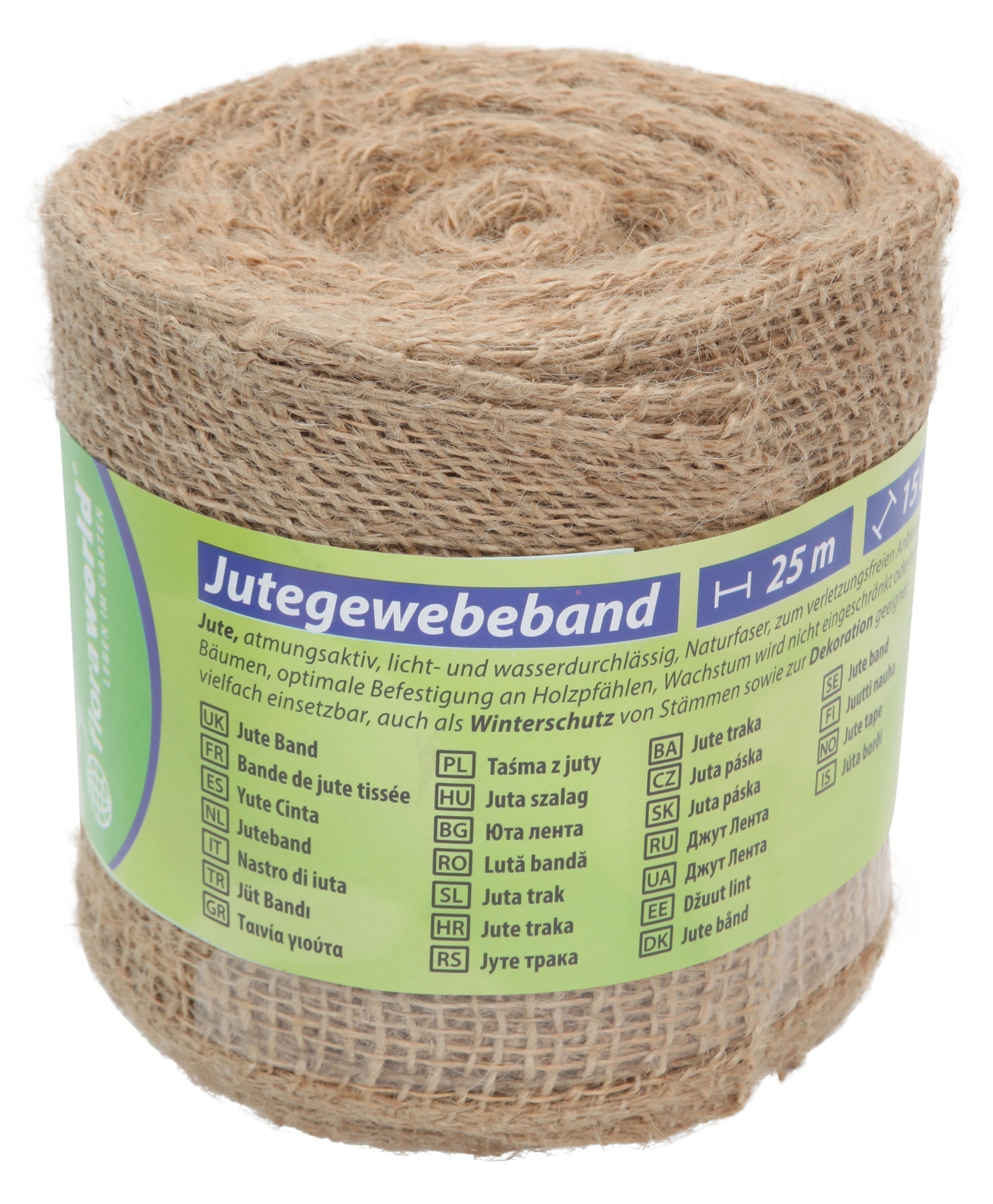 Jute Gewebeband / Dekoband classic floraworld 25x0,15m natur