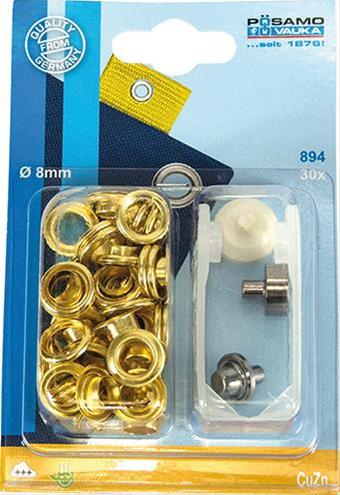 Öse u. Sch. MS-vern. (SB) 8,0mm a 30 Stück