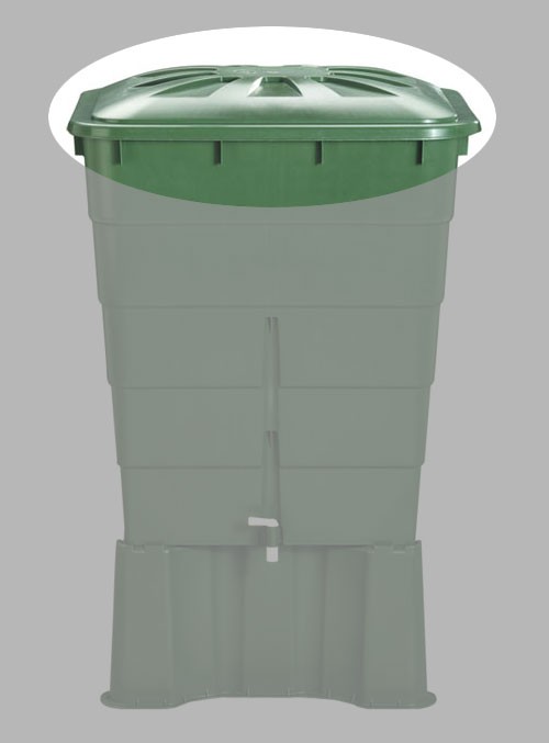 Garantia Deckel für Regentonne eckig 520 Liter grün