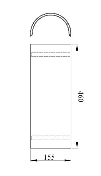 Hitzeschutz Rohrblende Senotherm schwarz Ø120mm