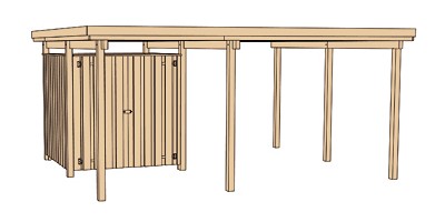 weka Carport 607 Gr.1, inkl. Geräteraum