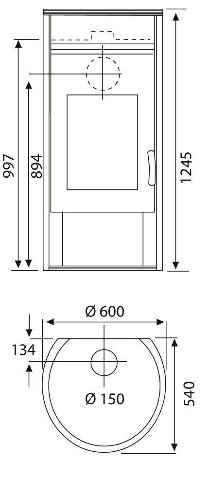 Wamsler Kaminofen Auron gussgrau 6 kW