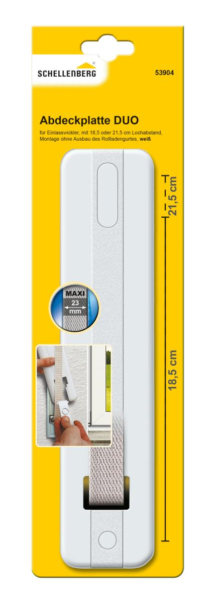 Schellenberg Abdeckplatte Duo Maxi weiß 53904