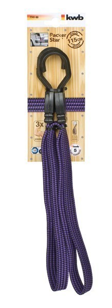 Gepäckarm / Spannband flach mit Haken 115 cm