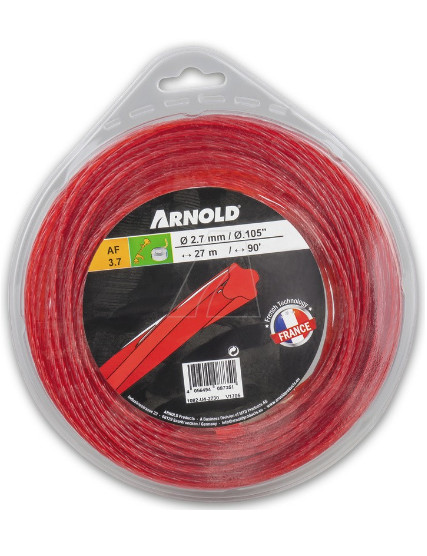 ARNOLD Trimmerfaden AF 3.7, 2.7 mm x 27.4 m, rot, rund, gedreht