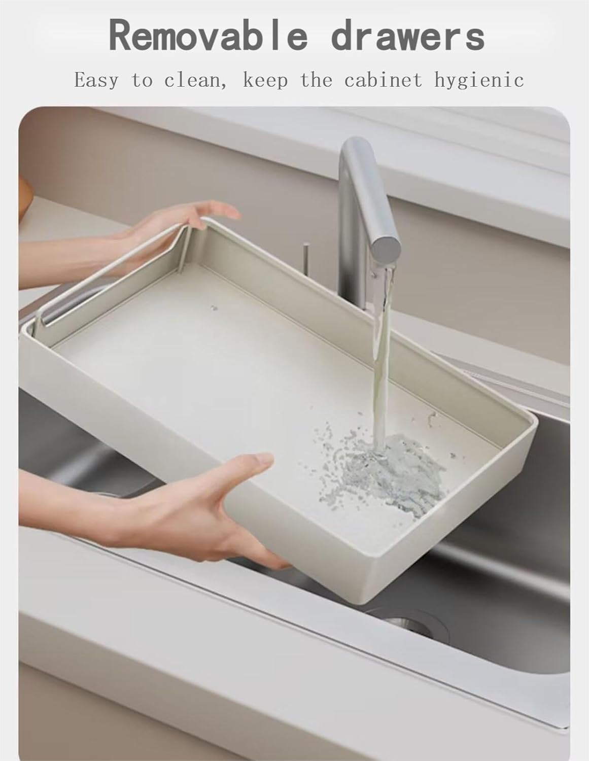 Teleskopschublade zum Kleben – Küchen-Organizer (40 x 42,5 cm)