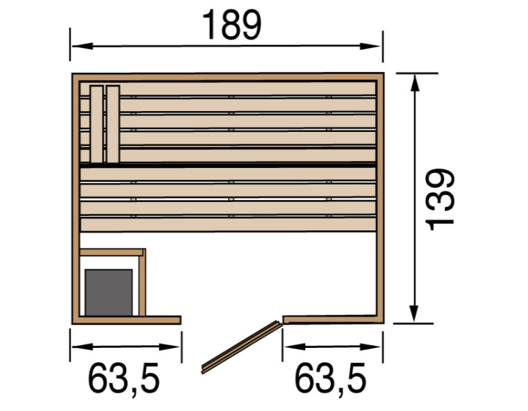 Weka Sauna VALIDA 9,0 kW K Gr.3 Glastür mit Fenster