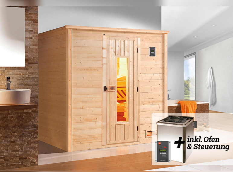 Weka Sauna BERGEN Gr. 2 BioS Ofen 7,5 kW