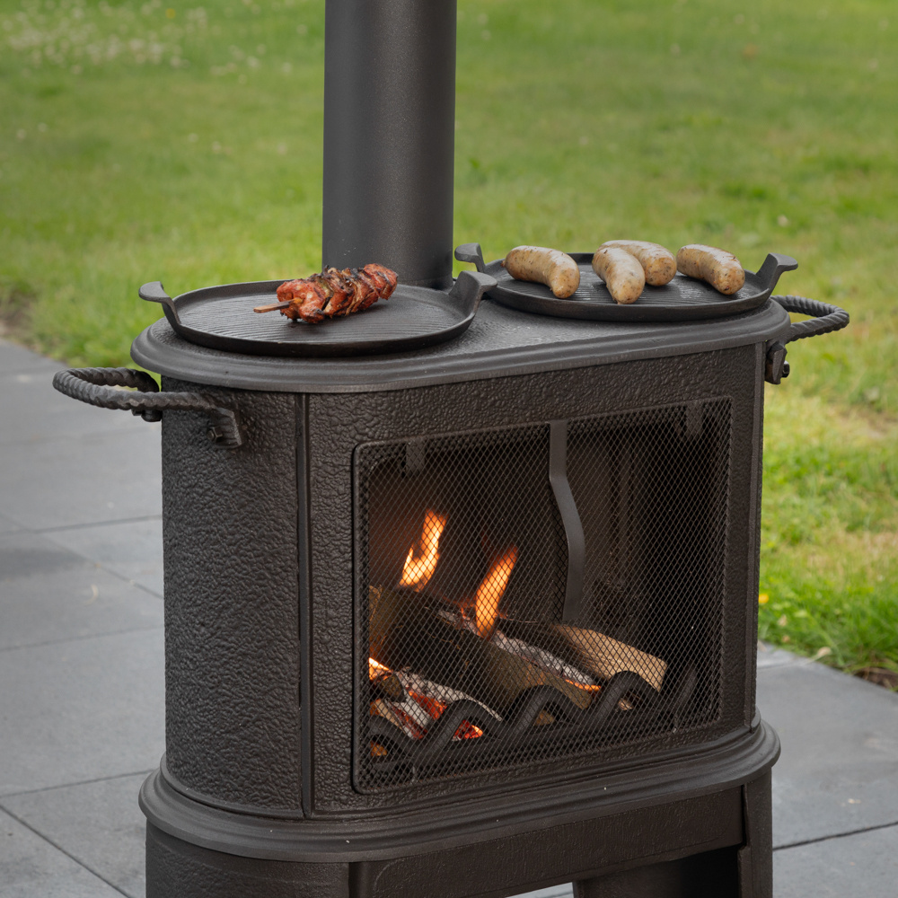 Globe Fire Vulture Outdoor-Ofen und Grill aus Gusseisen