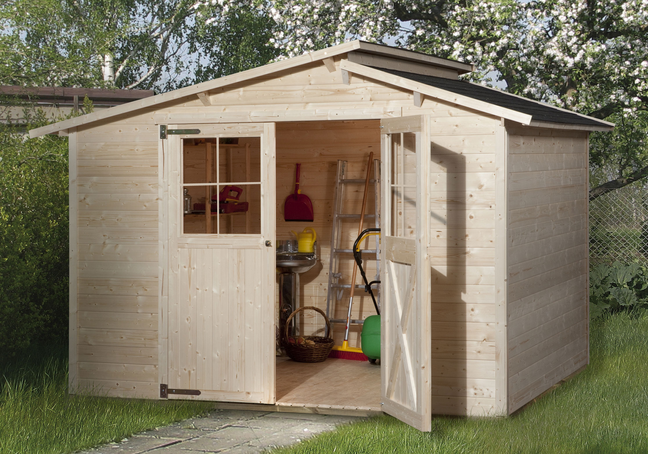 weka Gartenhaus 323 Gr.4, natur, 19 mm