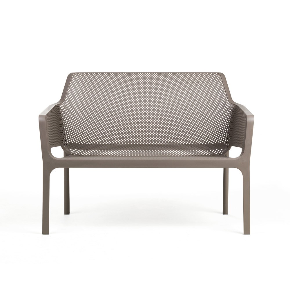 Nardi Gartenbank / 2-Sitzer Net Bench stapelbar Kunststoff tortora