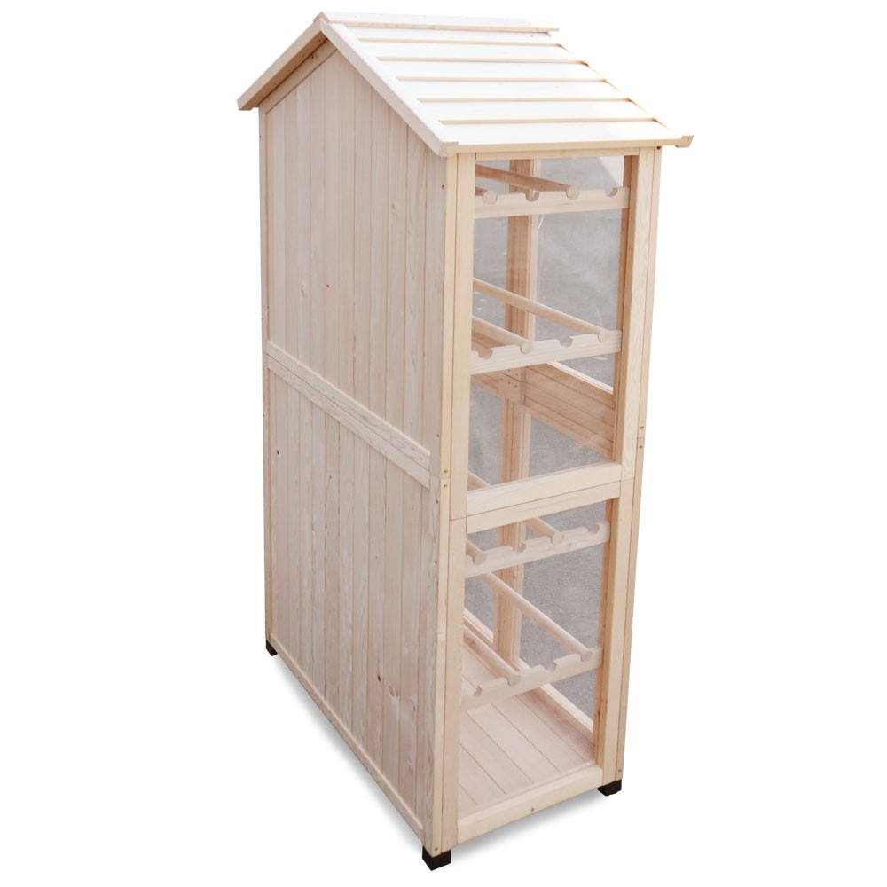 Trocknungsschrank / Gartenschrank Habau Holz-Gaze 86x50x165cm