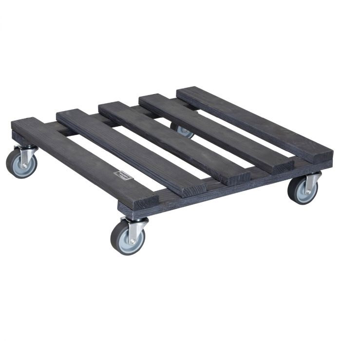 Multiroller Pflanzenroller Holz anthrazit 380x380 mm für 120 kg