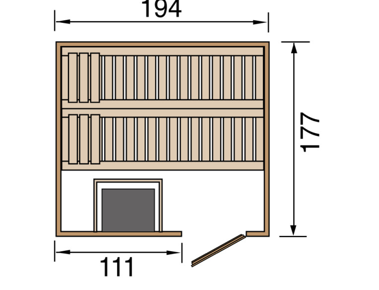 Weka Sauna HALMSTAD 7,5 kW OS Gr.2