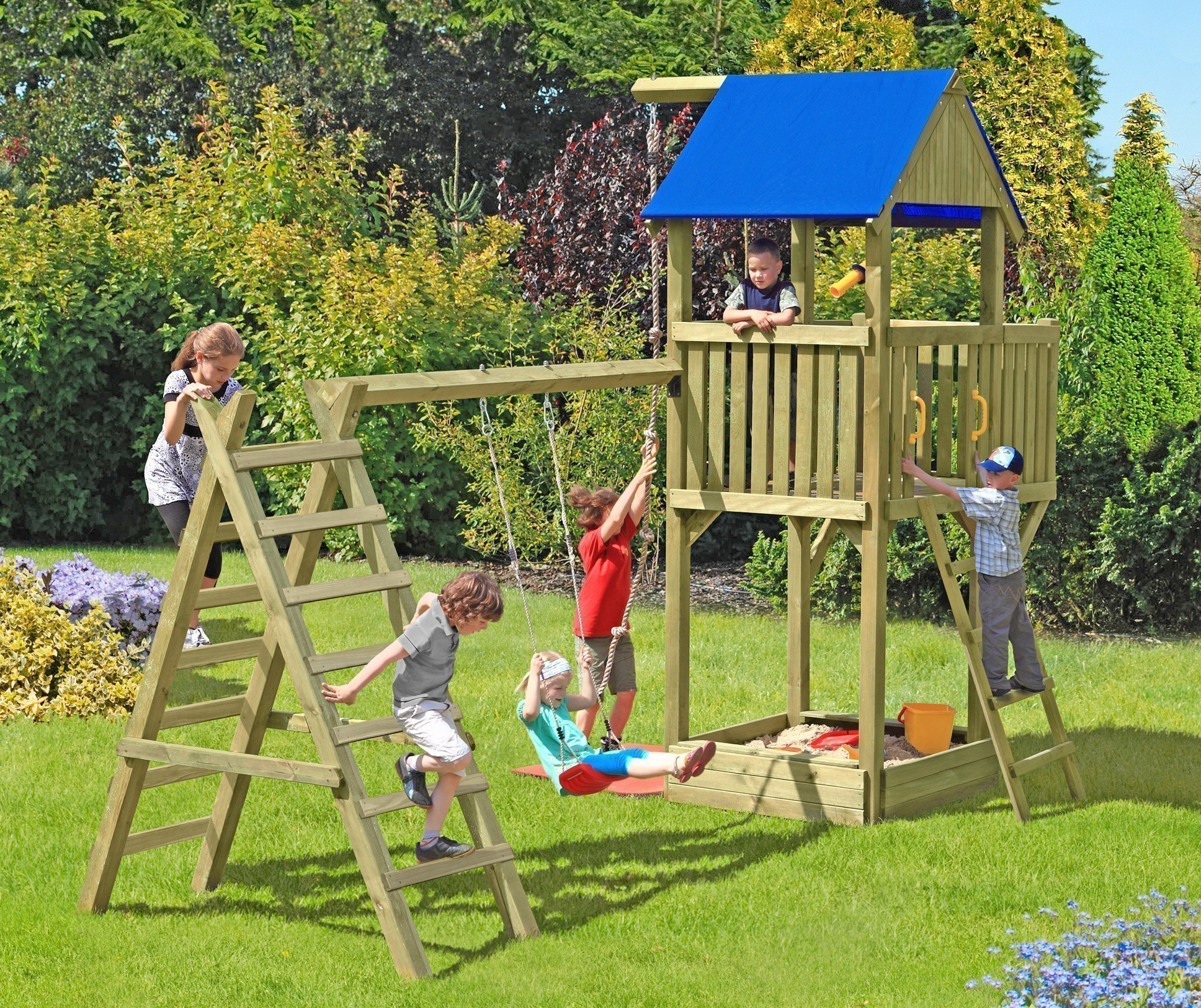 Spielanlage / Spielturm / Kinder Schaukel Crazy Horse Multi-Play