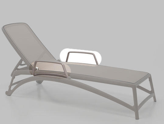 Armlehnen Set für Nardi Sonnenliege Atlantico taupe