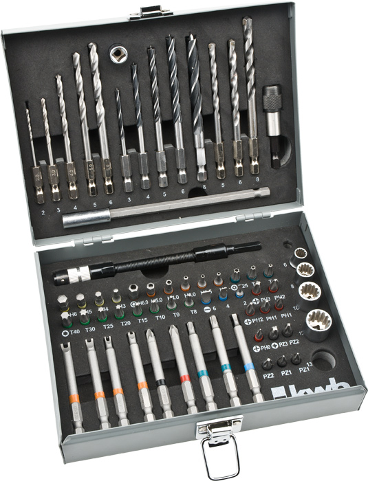 Bit- und Bohrer-Set für Holz, Stein und Metall 67-tlg.