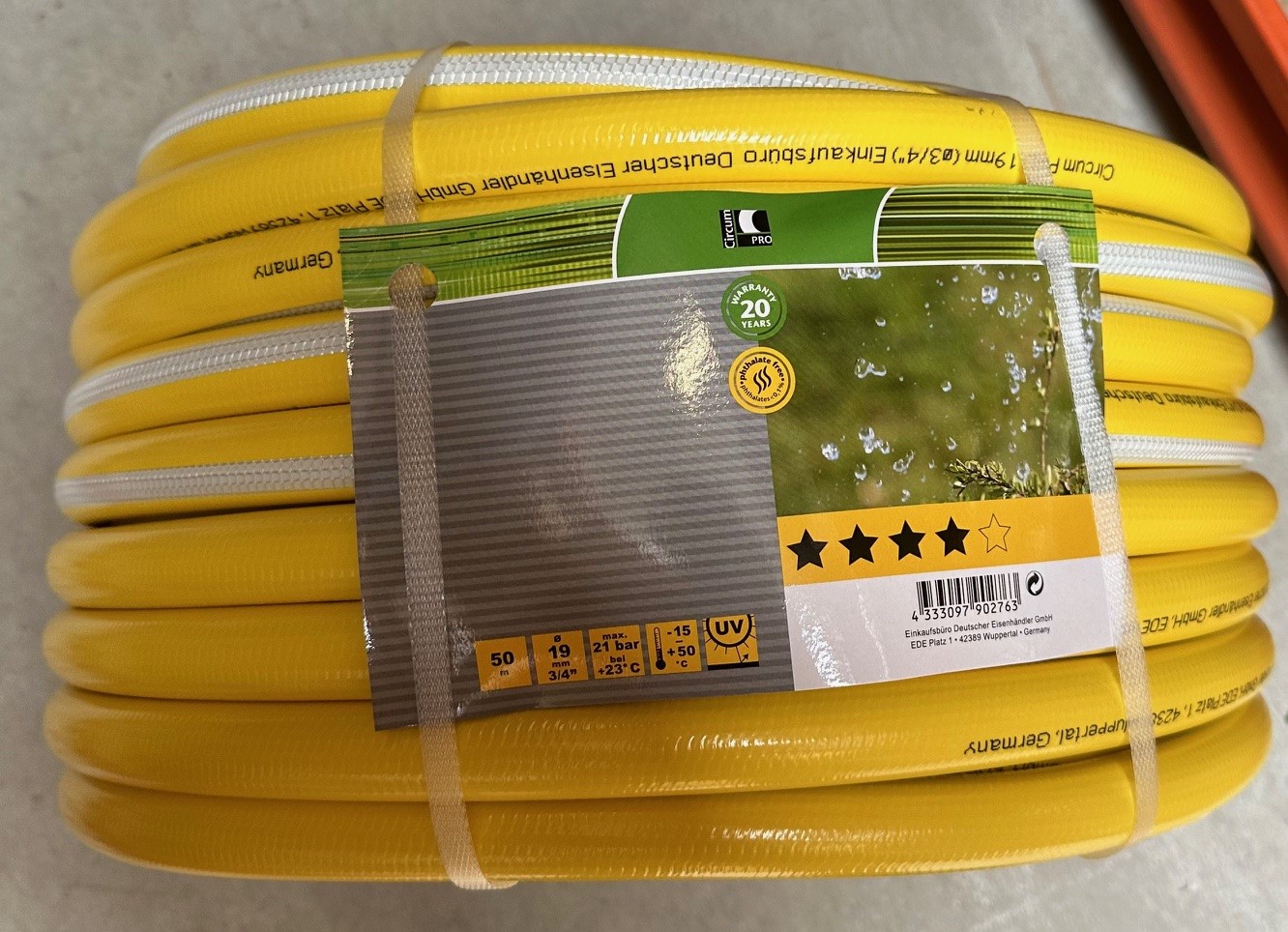 Gartenschlauch Trikotgewebe 3/4 Zoll 50 mtr.