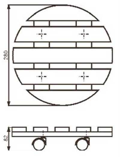 Wagner Pflanzenroller Multi / Untersetzer fahrbar Ø28cm Fichte natur