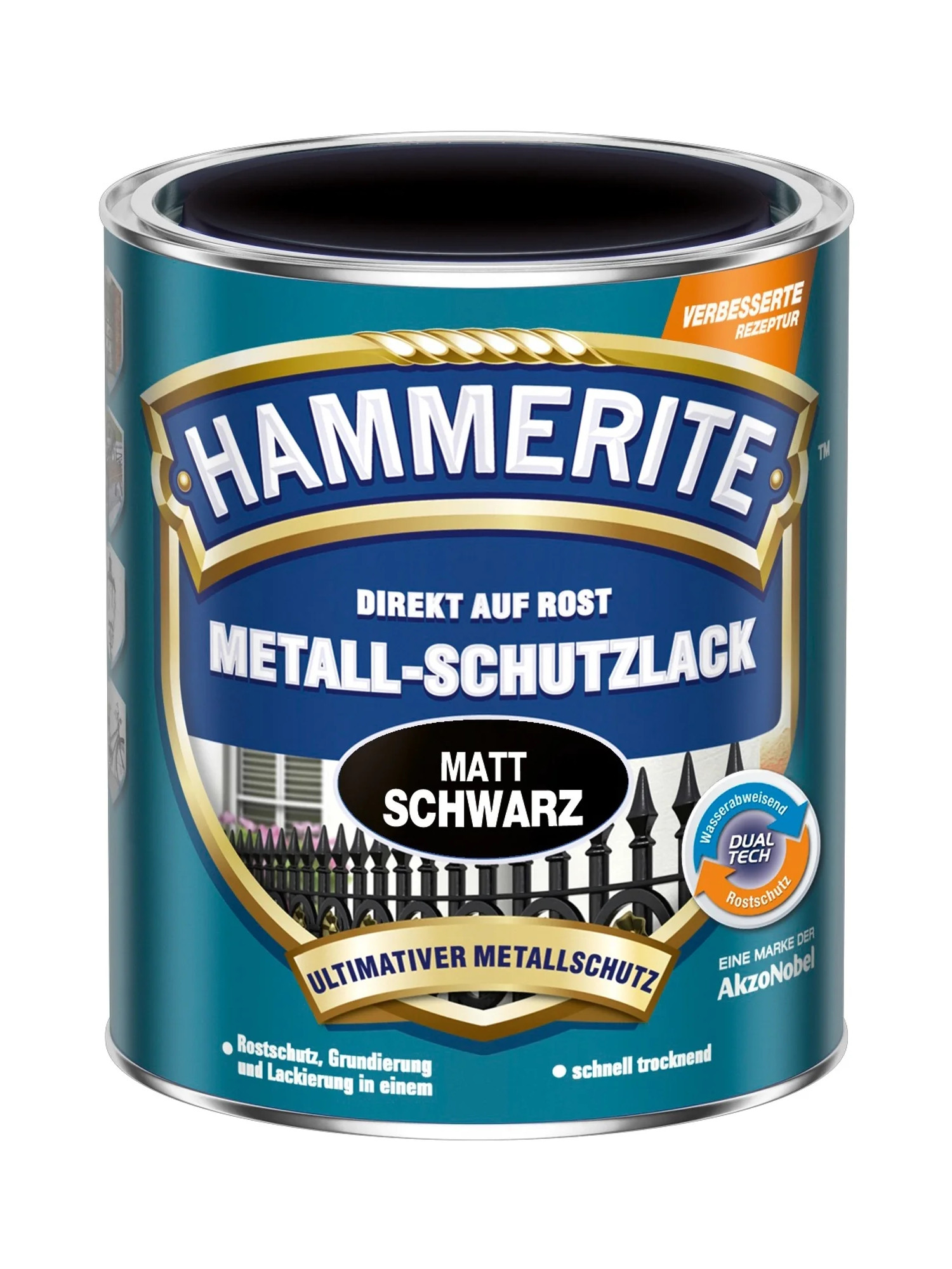 Hammerite® Metall Schutzlack schwarz matt 750ml