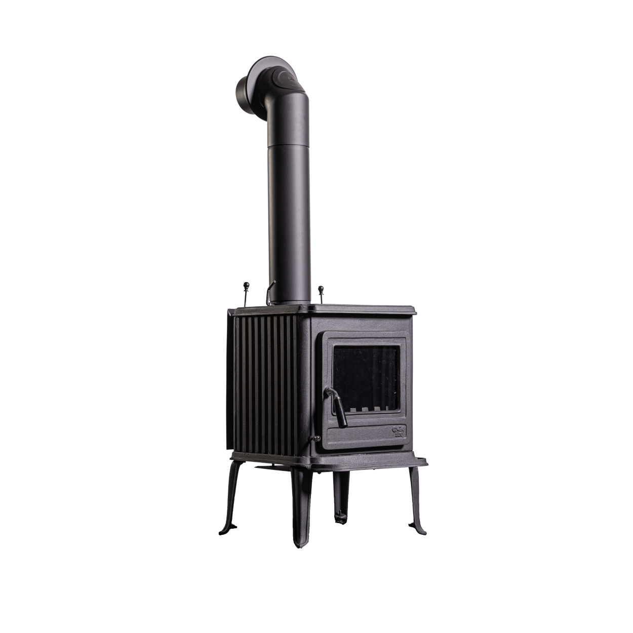 Globe Fire Saturn Kaminofen Gusseisen schwarz 6,3 kW