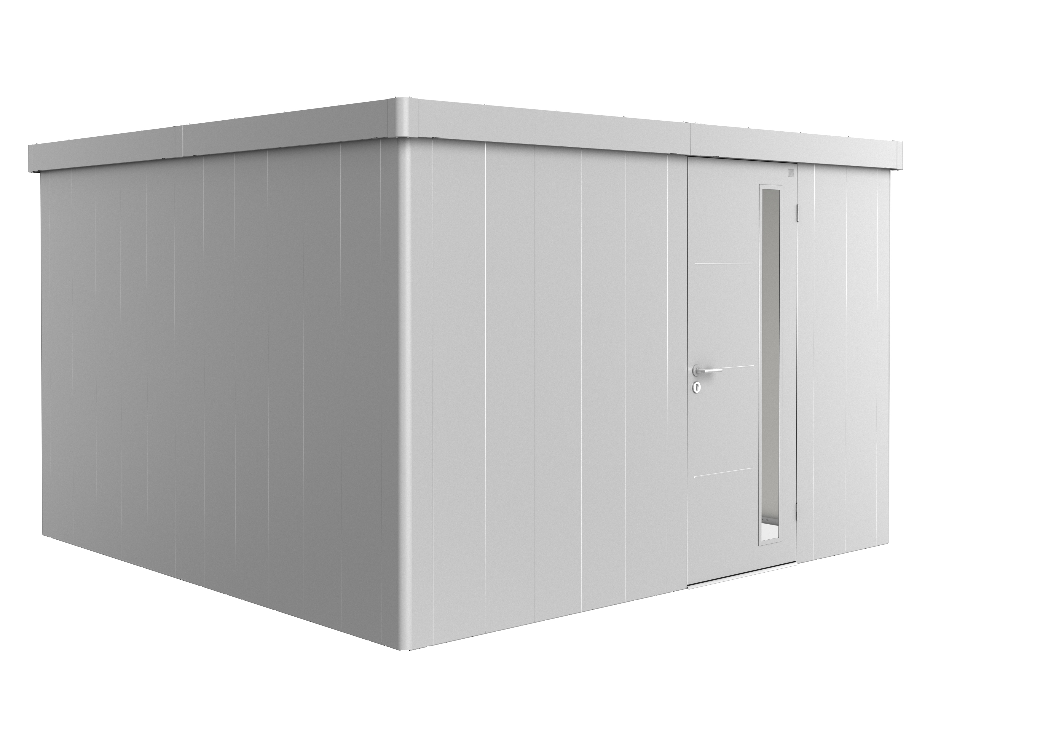 Biohort Gerätehaus Neo 4D Standardtür silber