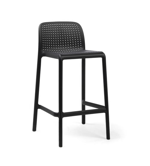 Nardi Barhocker / Barstuhl Lido Mini Stapelstuhl Kunststoff anthrazit
