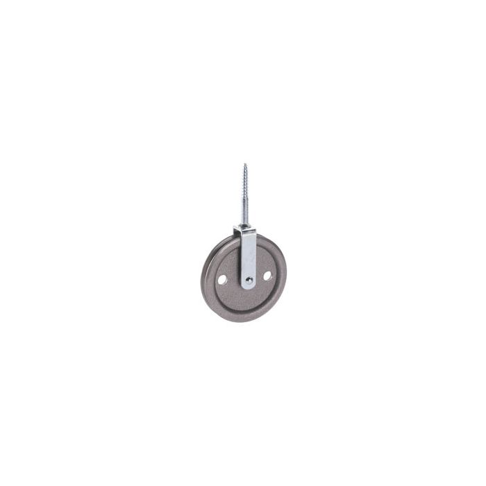 Vogelrolle 30 mm Grauguss mit Holzschraube, für Seil bis 6 mm