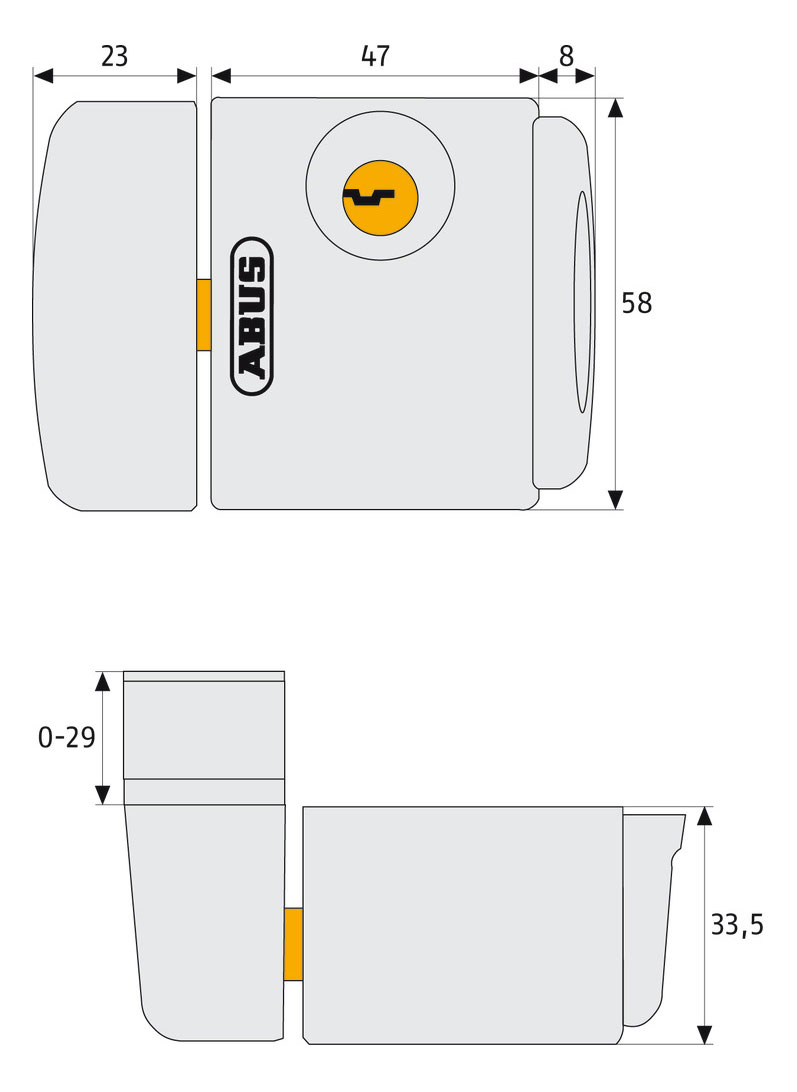Fenstersicherung / Fenster-Zusatzschloss Abus FTS3003 W CL/DFNLI