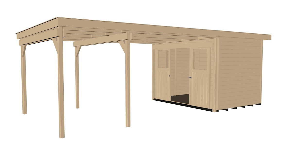 weka Lounge-Haus 225 B Gr.1, natur, 21 mm, Schiebe