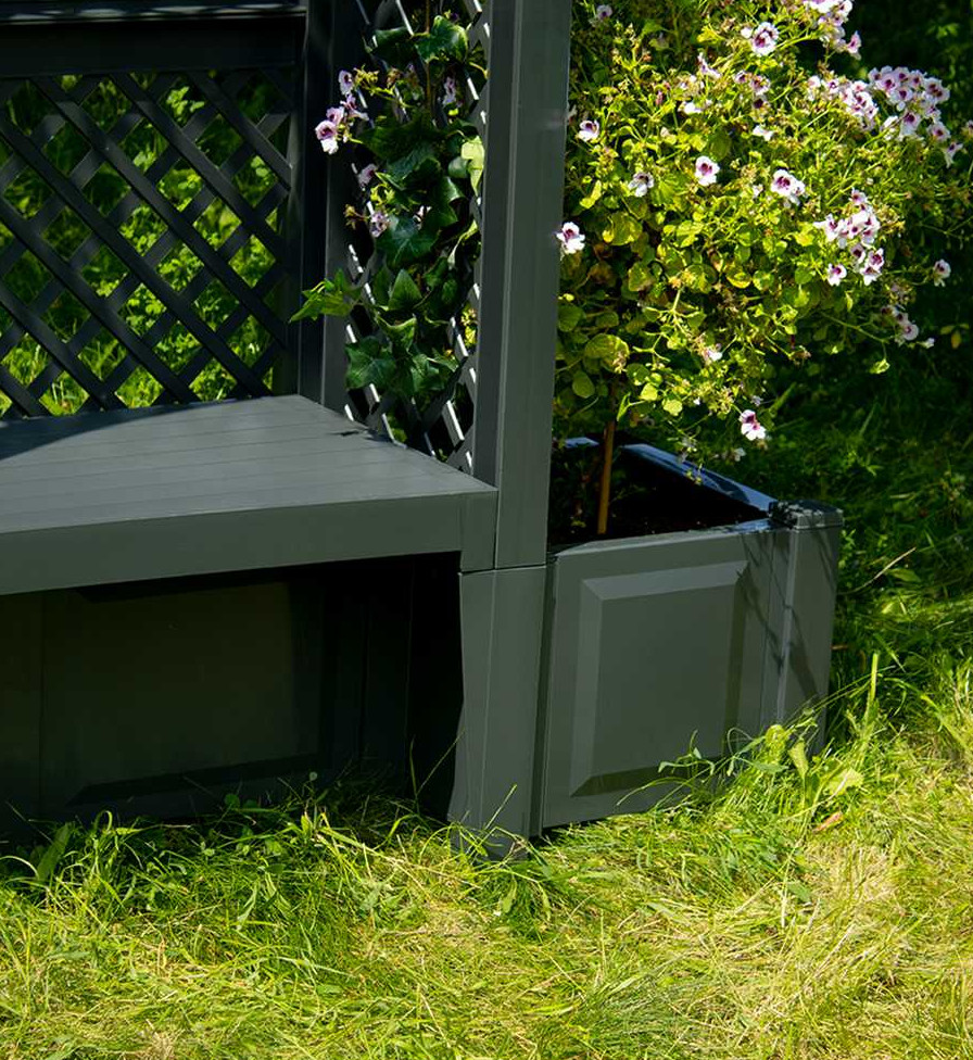 KHW Gartenbank Amsterdam 174x49x207 cm anthrazit