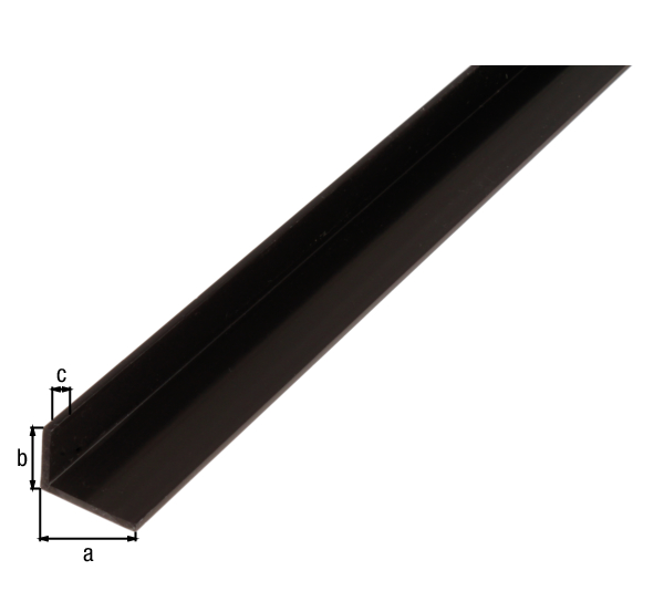 GAH Alberts Winkelprofil Kunststoff schwarz 1000x10x20x1,5mm