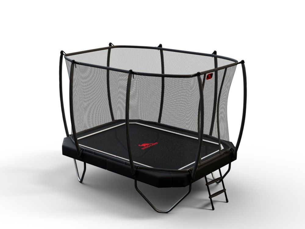 DINOCARS Trampolin PRO LINE Sicherheitsnetz Leiter 305x225cm