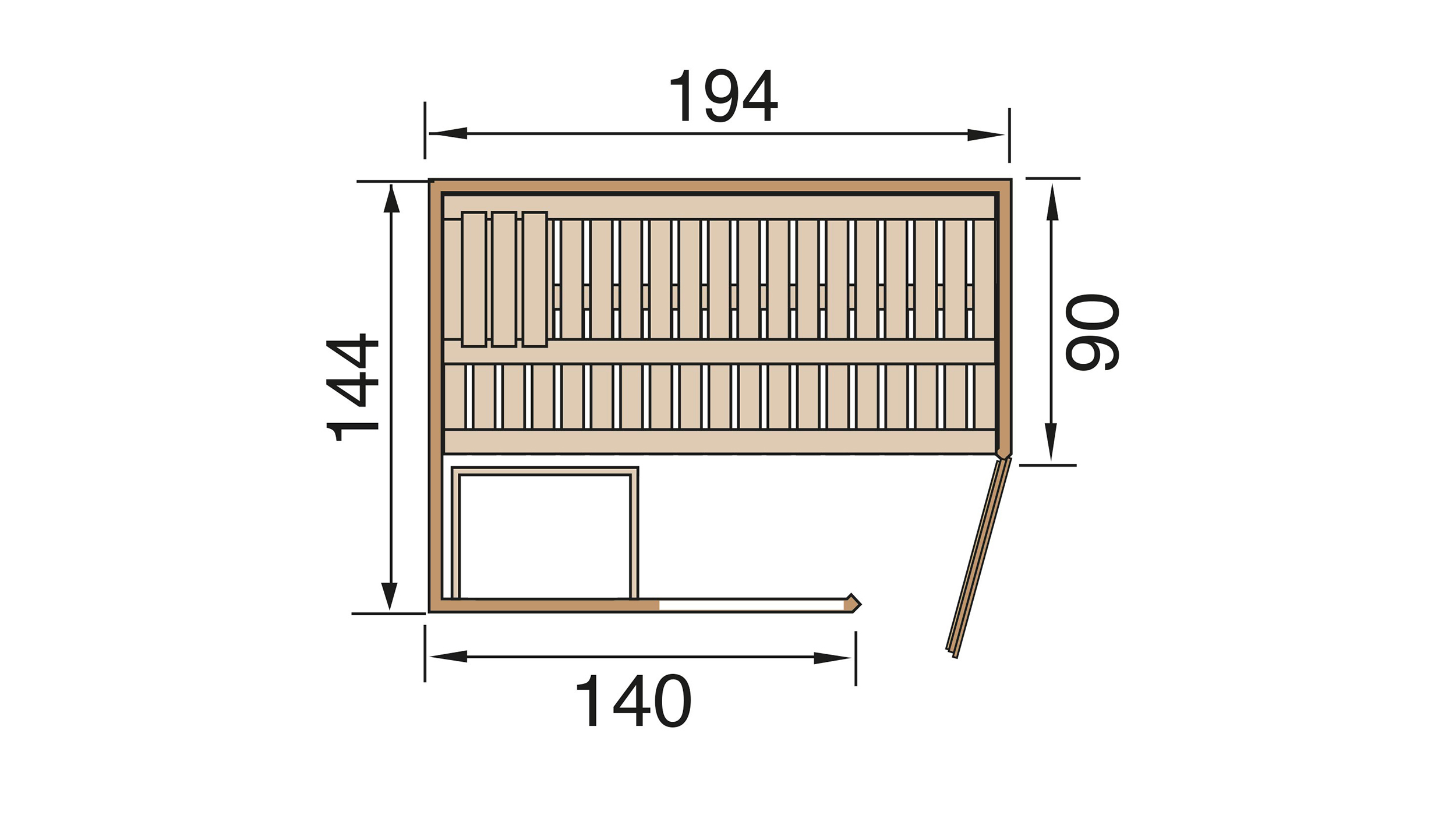 Weka Sauna Varberg 1 GTF Trend weiß Weka Sauna Varberg 1 GTF Trend weiß