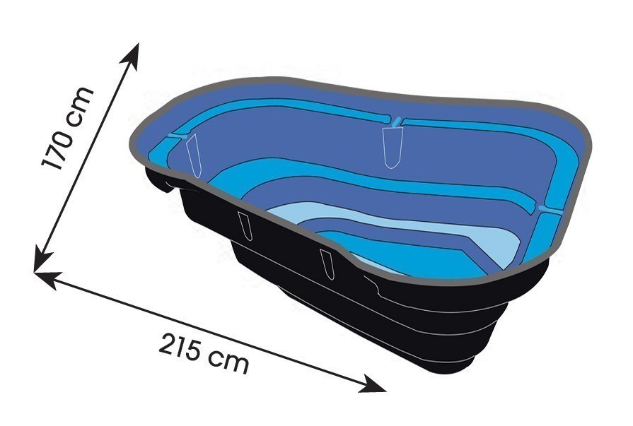 Ubbink Teichbecken Start 1000 HDPE 1000 L 215x170cm