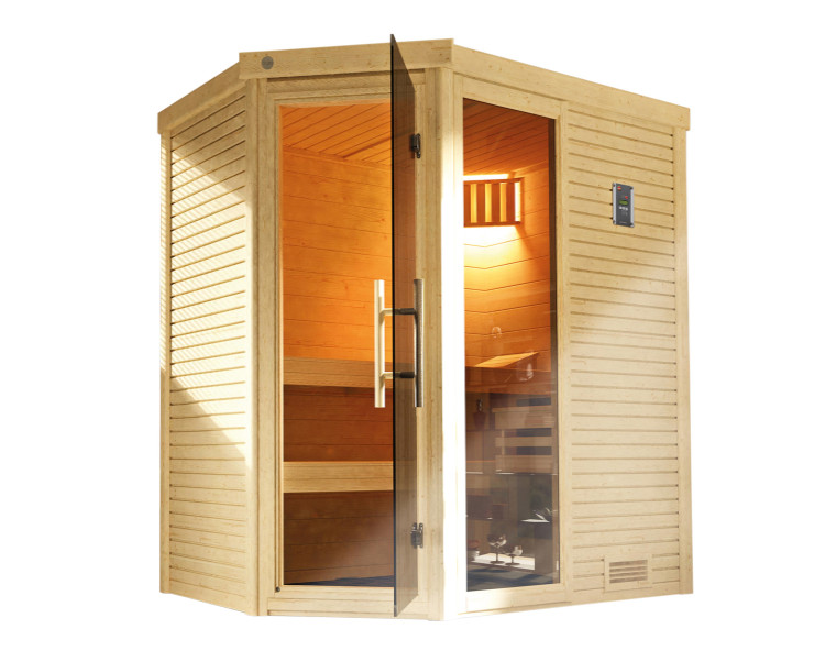 Weka Sauna CUBILIS 7,5 kW OS Gr.1 Glastür mit Fenster