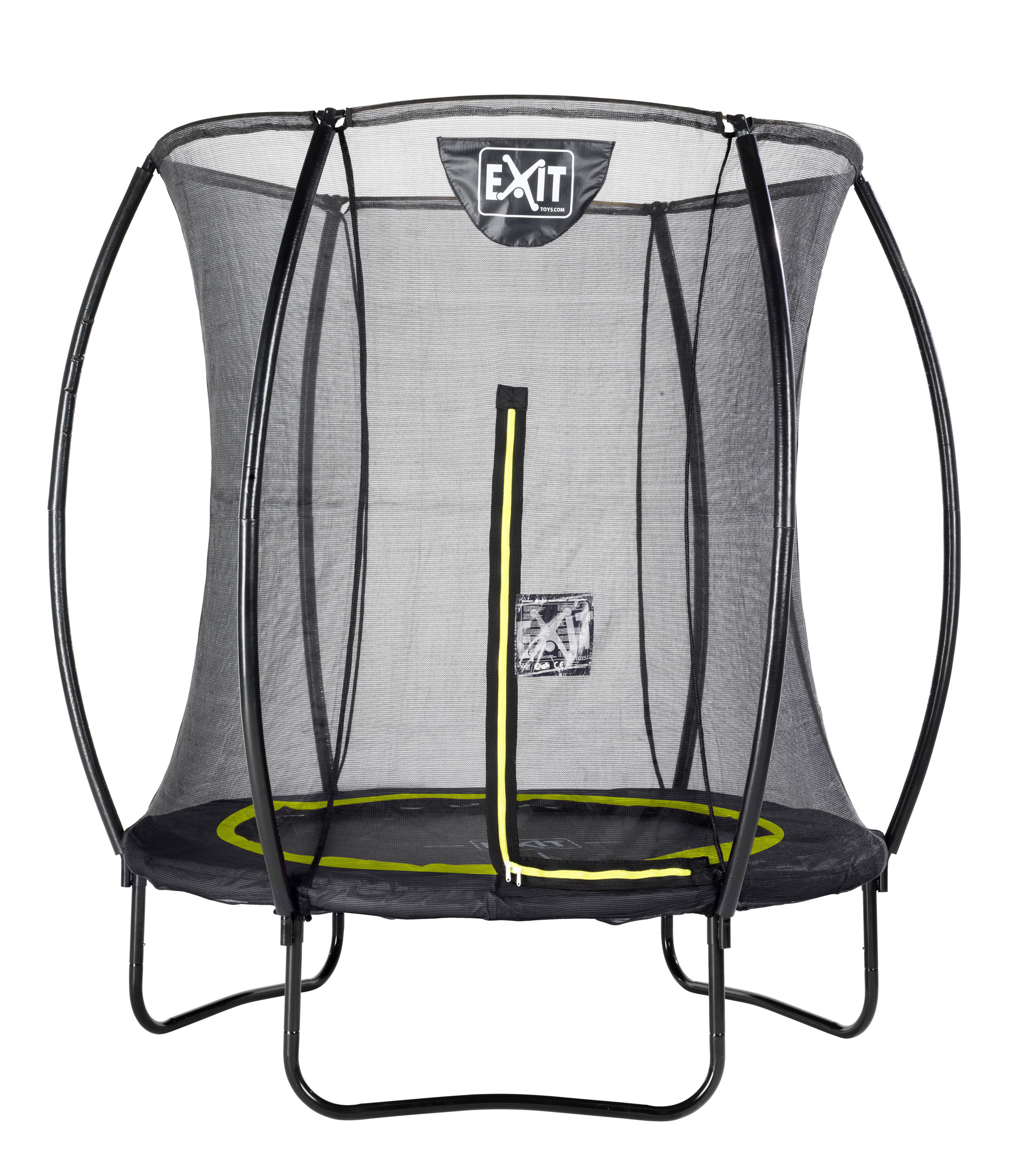 Trampolin EXIT Silhouette mit Sicherheitsnetz Ø183cm schwarz