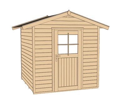 weka Gartenhaus 223 Gr.1, natur, 21 mm, ET