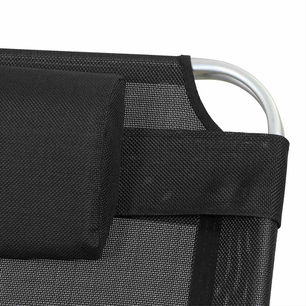Siena Garden Gartenliege / Campingliege Klappliege Sole Alu schwarz