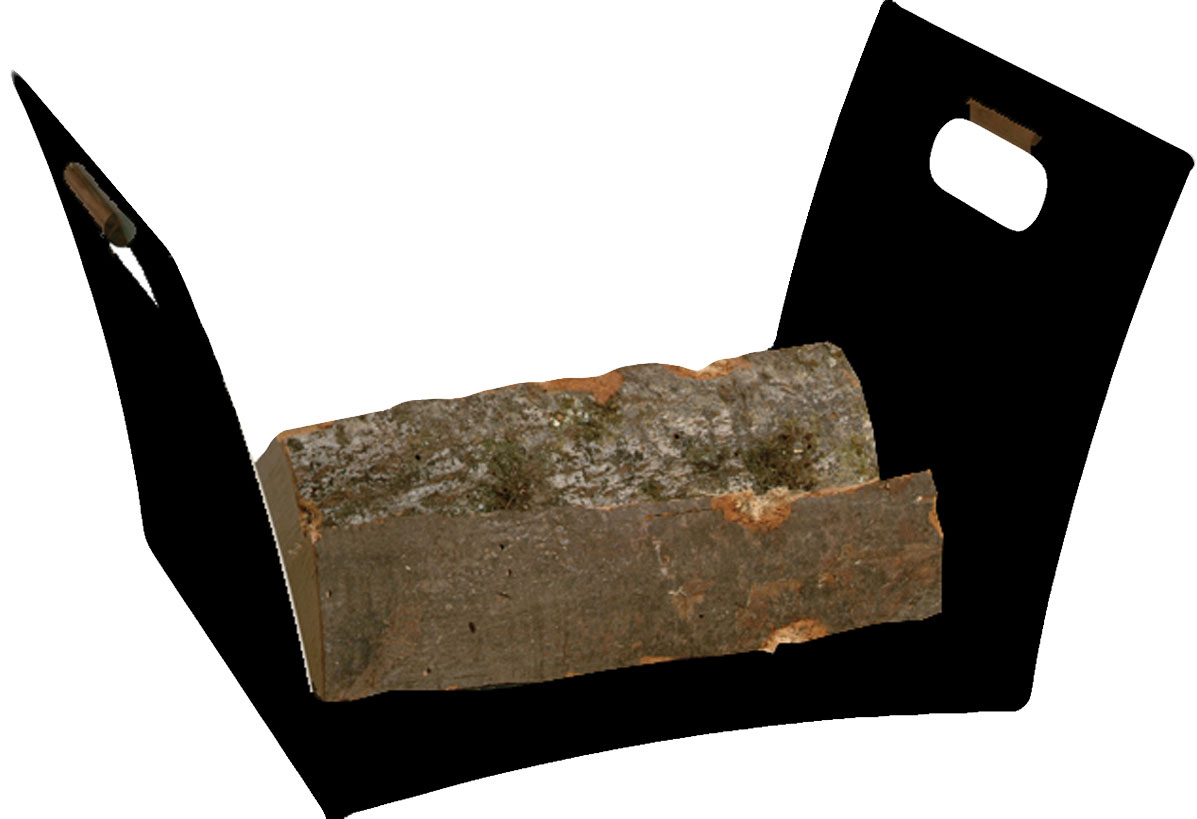 Holzkorb / Holzlege Lienbacher schwarz beschichtet 53x35x30cm