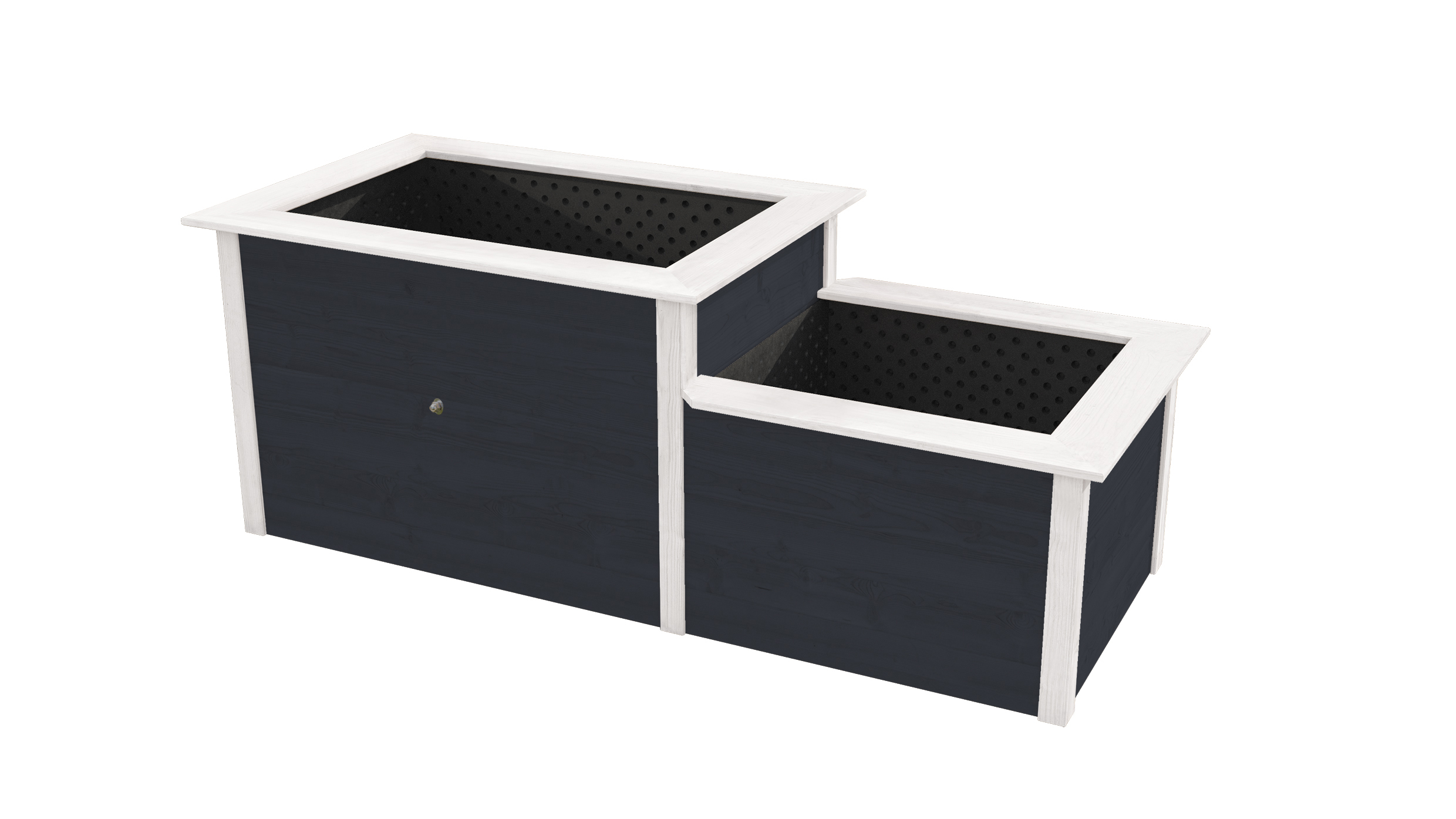weka Hochbeet 205x79 21mm, anthrazit, Stufenhoch