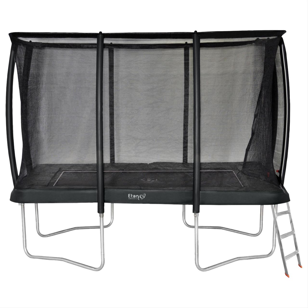 Trampolin Etan Premium Gold 0965 Netz Combi Deluxe 281x201cm grau