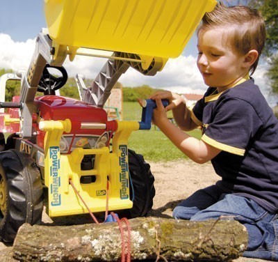 Seilwinde für Tretfahrzeug rolly Powerwinch gelb - Rolly Toys