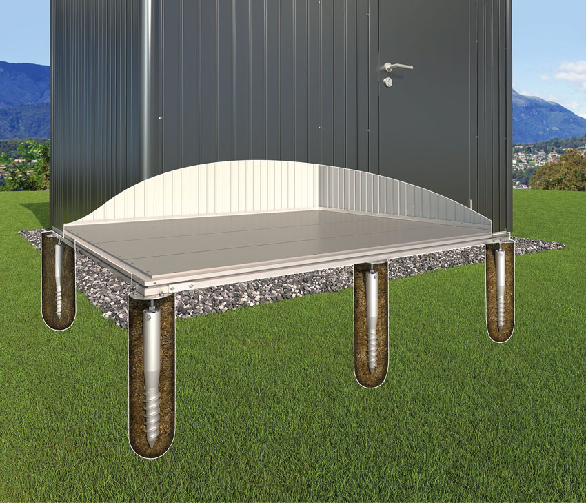 Erdschrauben Fundament für Biohort Gartenhaus AvantGarde XXL