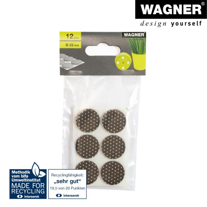 Topffüße Filz 12er Set 22x3 mm