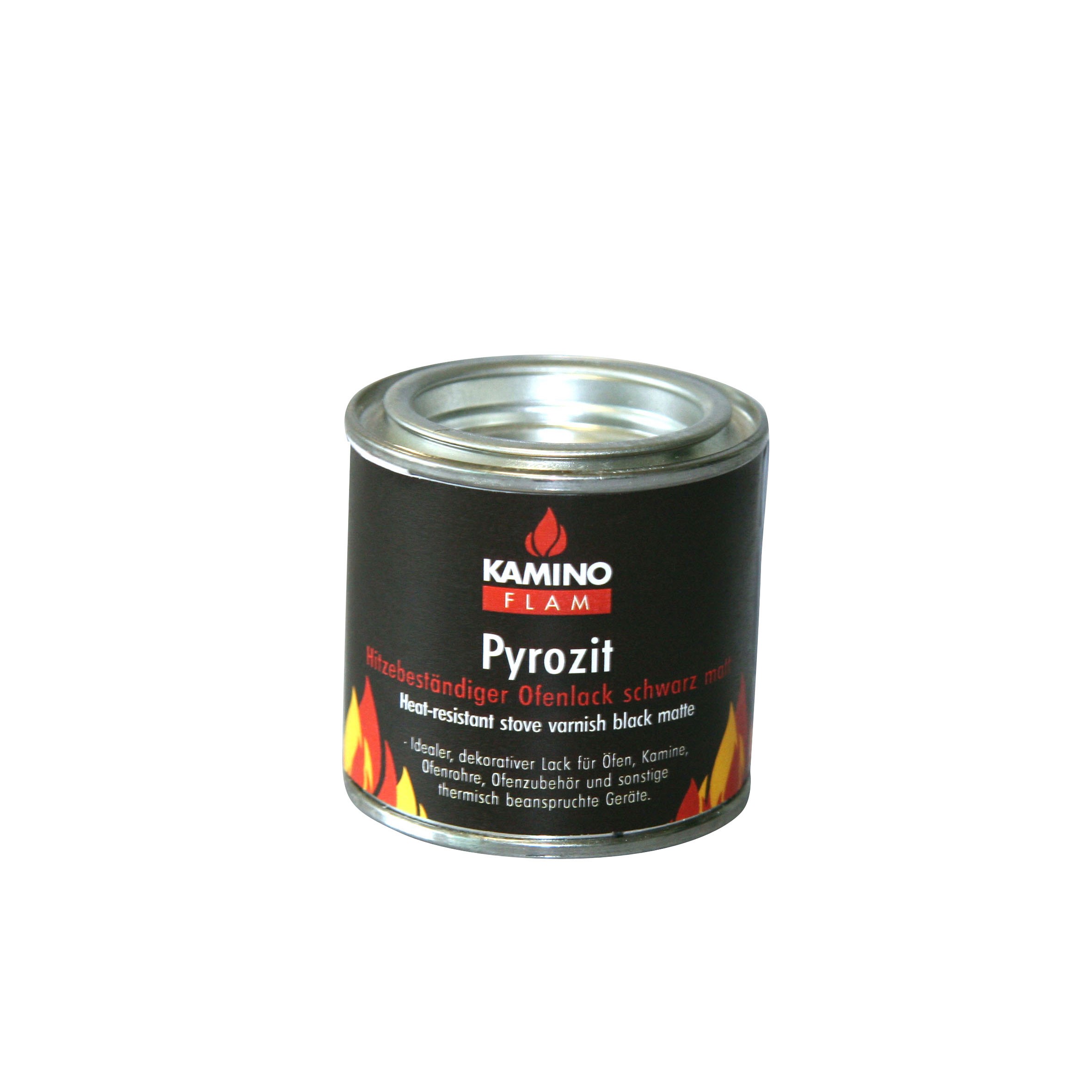 Ofenlack Pyrozit KaminoFlam schwarz matt 100 ml